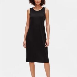 EILEEN FISHER‎ Small Jersey Knit Organic Midi Sleeveless Midi Dress